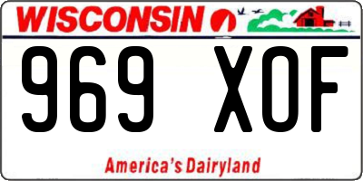 WI license plate 969XOF