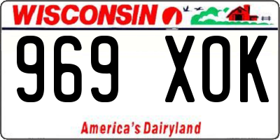 WI license plate 969XOK