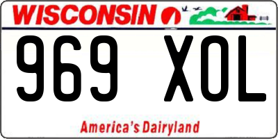 WI license plate 969XOL