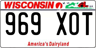 WI license plate 969XOT