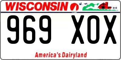 WI license plate 969XOX