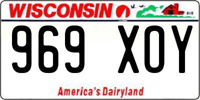 WI license plate 969XOY