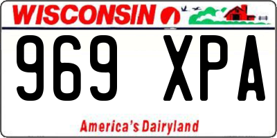 WI license plate 969XPA