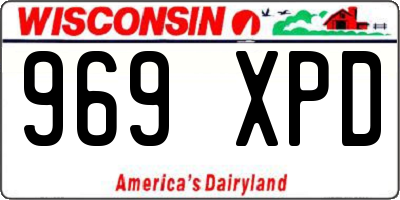 WI license plate 969XPD