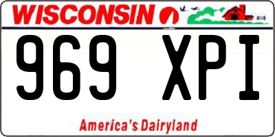 WI license plate 969XPI