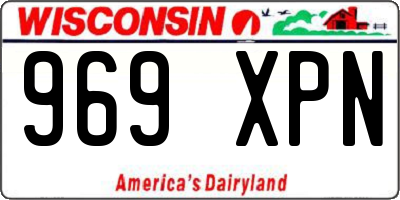 WI license plate 969XPN