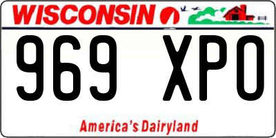 WI license plate 969XPO
