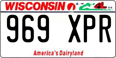 WI license plate 969XPR