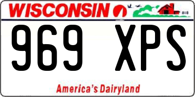 WI license plate 969XPS
