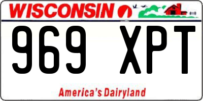 WI license plate 969XPT