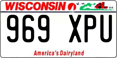 WI license plate 969XPU