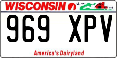 WI license plate 969XPV