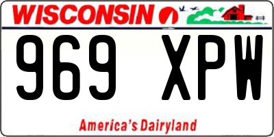 WI license plate 969XPW