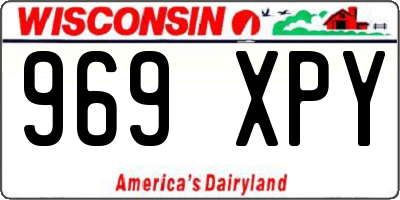 WI license plate 969XPY