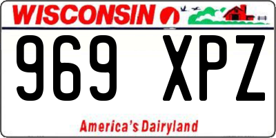 WI license plate 969XPZ