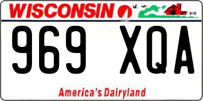 WI license plate 969XQA