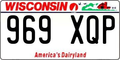 WI license plate 969XQP