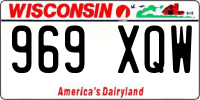 WI license plate 969XQW