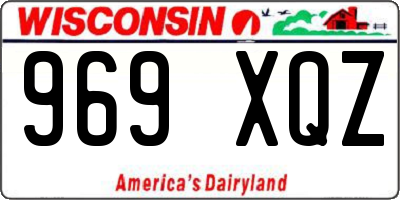 WI license plate 969XQZ