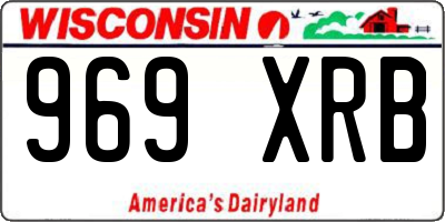 WI license plate 969XRB