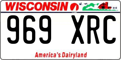 WI license plate 969XRC
