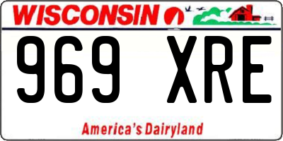 WI license plate 969XRE