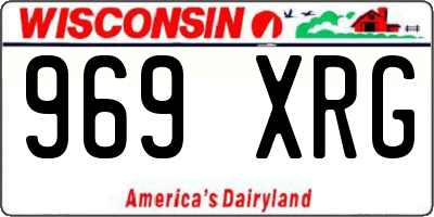 WI license plate 969XRG