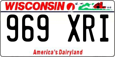 WI license plate 969XRI
