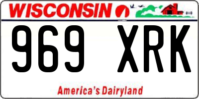 WI license plate 969XRK