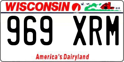 WI license plate 969XRM