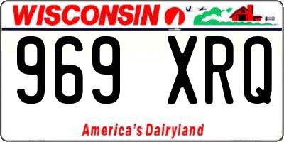 WI license plate 969XRQ