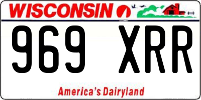 WI license plate 969XRR