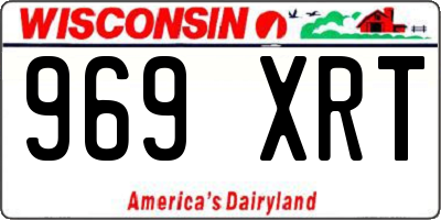 WI license plate 969XRT