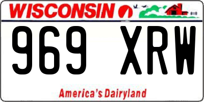 WI license plate 969XRW