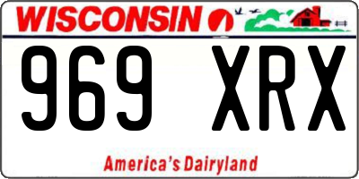 WI license plate 969XRX
