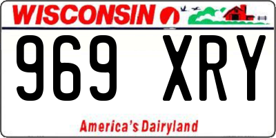 WI license plate 969XRY