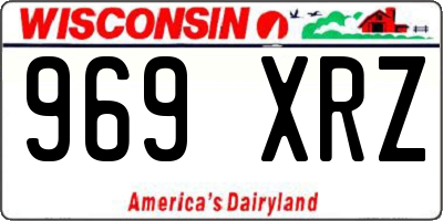 WI license plate 969XRZ