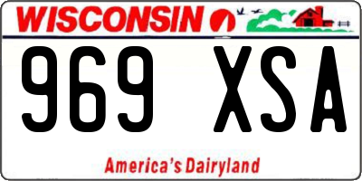 WI license plate 969XSA