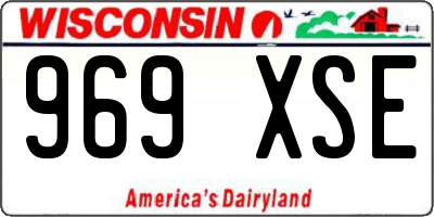WI license plate 969XSE