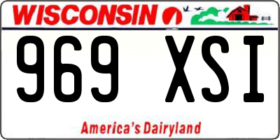 WI license plate 969XSI