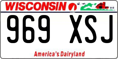 WI license plate 969XSJ