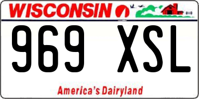 WI license plate 969XSL