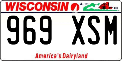 WI license plate 969XSM