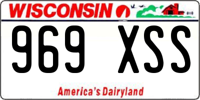 WI license plate 969XSS