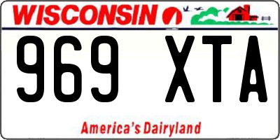 WI license plate 969XTA