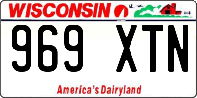 WI license plate 969XTN