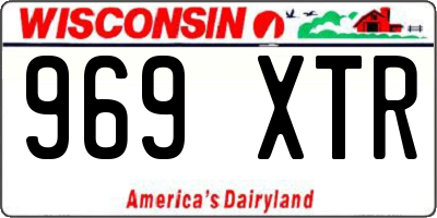 WI license plate 969XTR