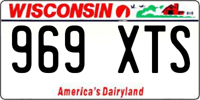 WI license plate 969XTS