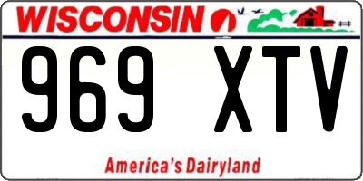 WI license plate 969XTV