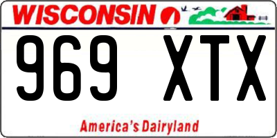 WI license plate 969XTX